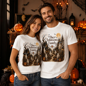 Haunted Village Halloween Family - Personalized Shirt - Halloween Gift For Family