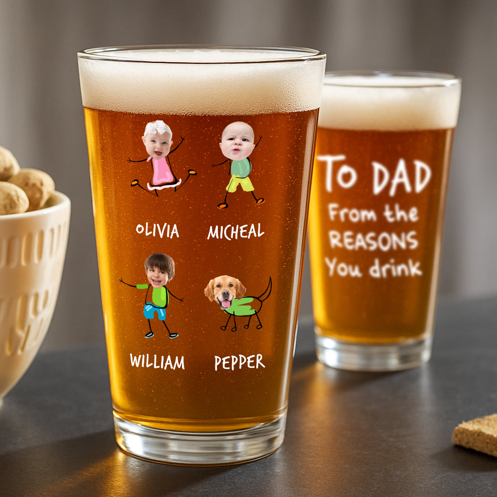 From The Reasons You Drink - Personalized Beer Glass