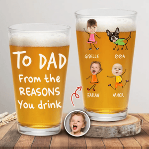 From The Reasons You Drink - Personalized Beer Glass