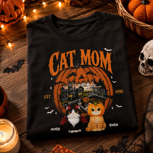 Halloween Cat Town, Cute Fall Shirt, Halloween Cat Tee, Gift For Cat Lovers