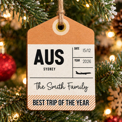 Best Trip Of The Year - Personalized Wooden Ornament
