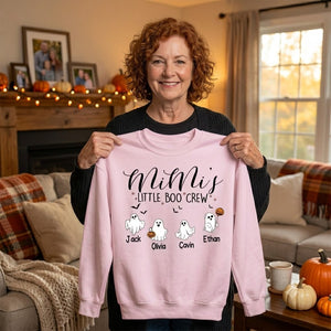Custom Halloween Grandma Shirt, Grandma Boo Crew Shirt, Grandma's Bootiful Crew Shirt
