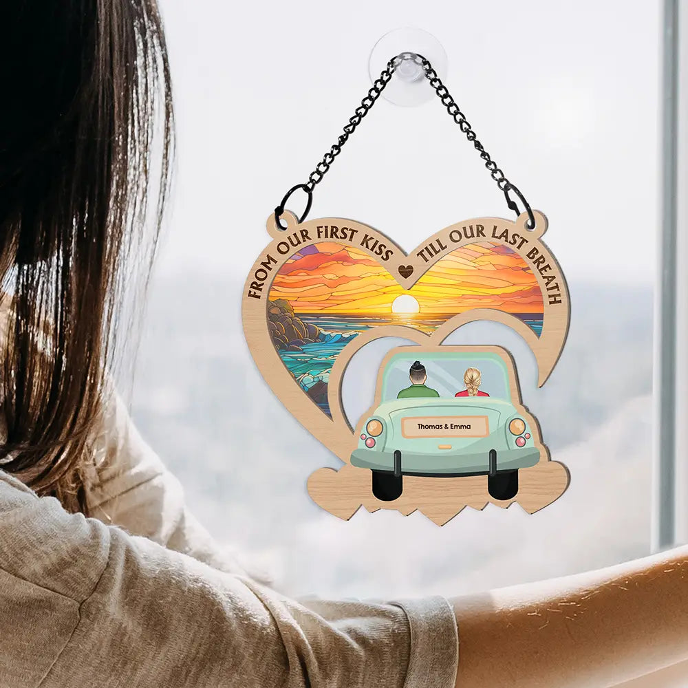 On The Way To Building A Life They Love - Personalized Window Hanging Suncatcher Ornament