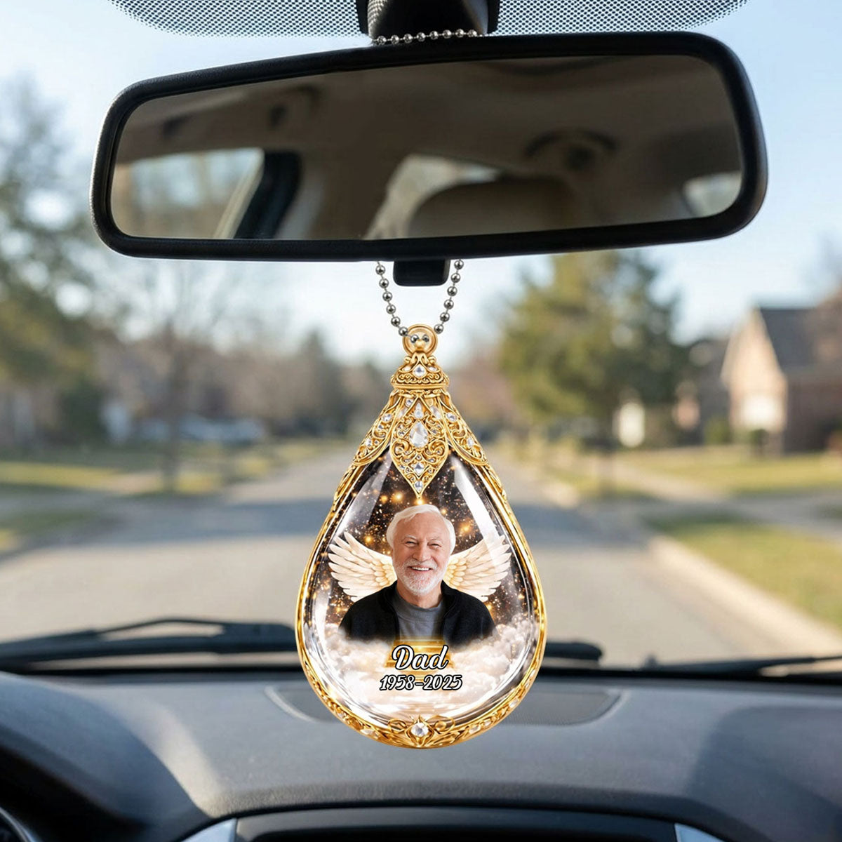 Teardrops Memorial - Personalized Custom Car Ornament