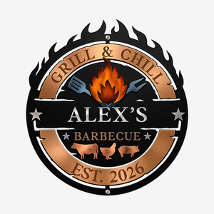 Smoke House & Grill - Personalized Metal Sign