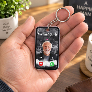 The Call I Wish I Could Take Memorial Sympathy Gift Remembrance Keepsake Photo Inserted - Personalized Acrylic Keychain