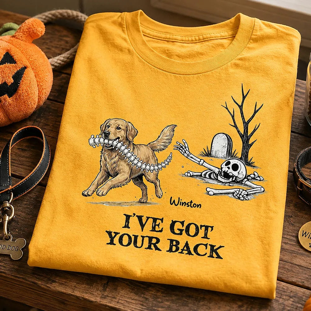 I've Got Your Back Custom Photo Dog Stealing Backbone - Personalized Shirt