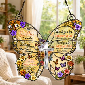 To My Bestie You Are The Sister Of My Soul | Personalized Acrylic Suncatcher