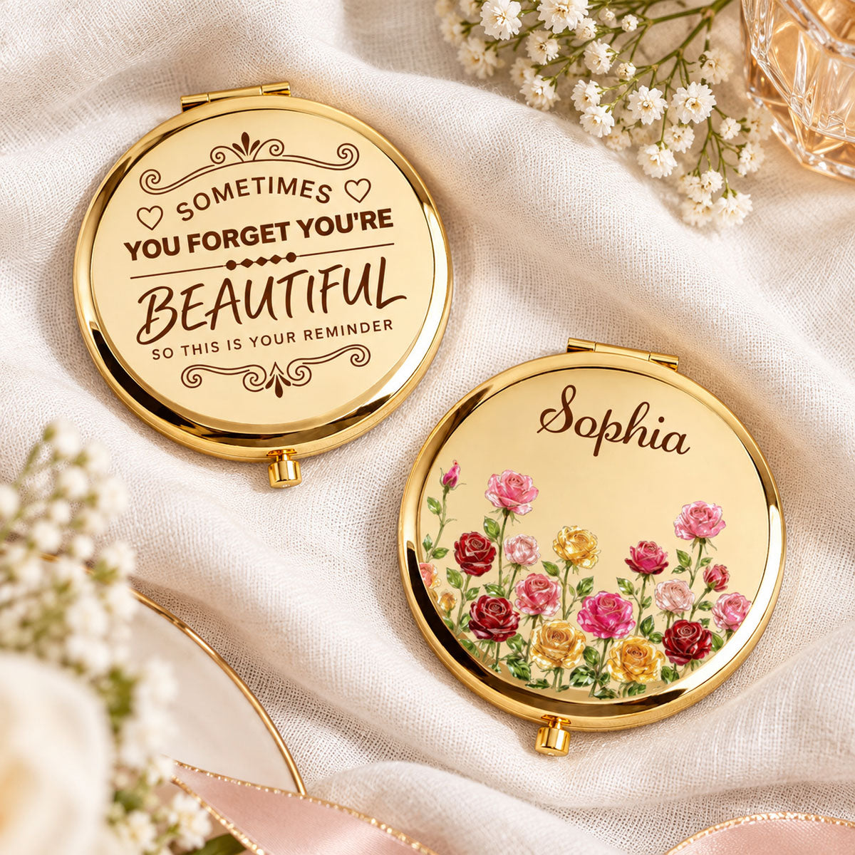 You Are So Beautiful - Personalized Compact Mirror