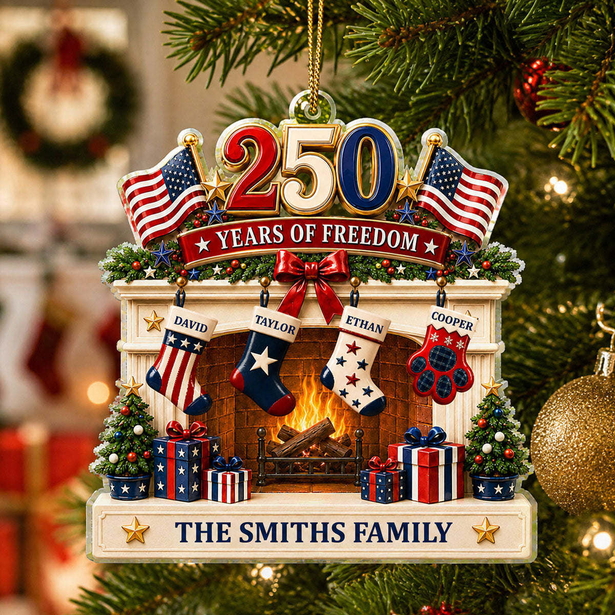 Christmas Love Anchored In Heritage And Pride - Personalized Custom Shaped Acrylic Ornament