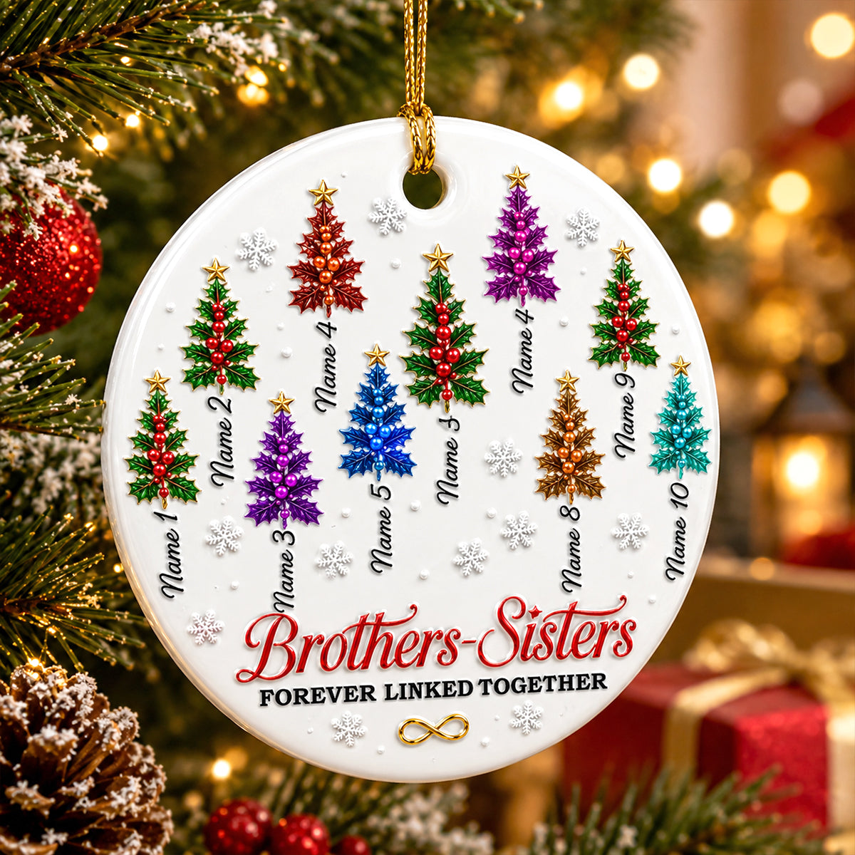 Christmas Tree Ornament United In Pure Love - Real 3D Raised Ornament