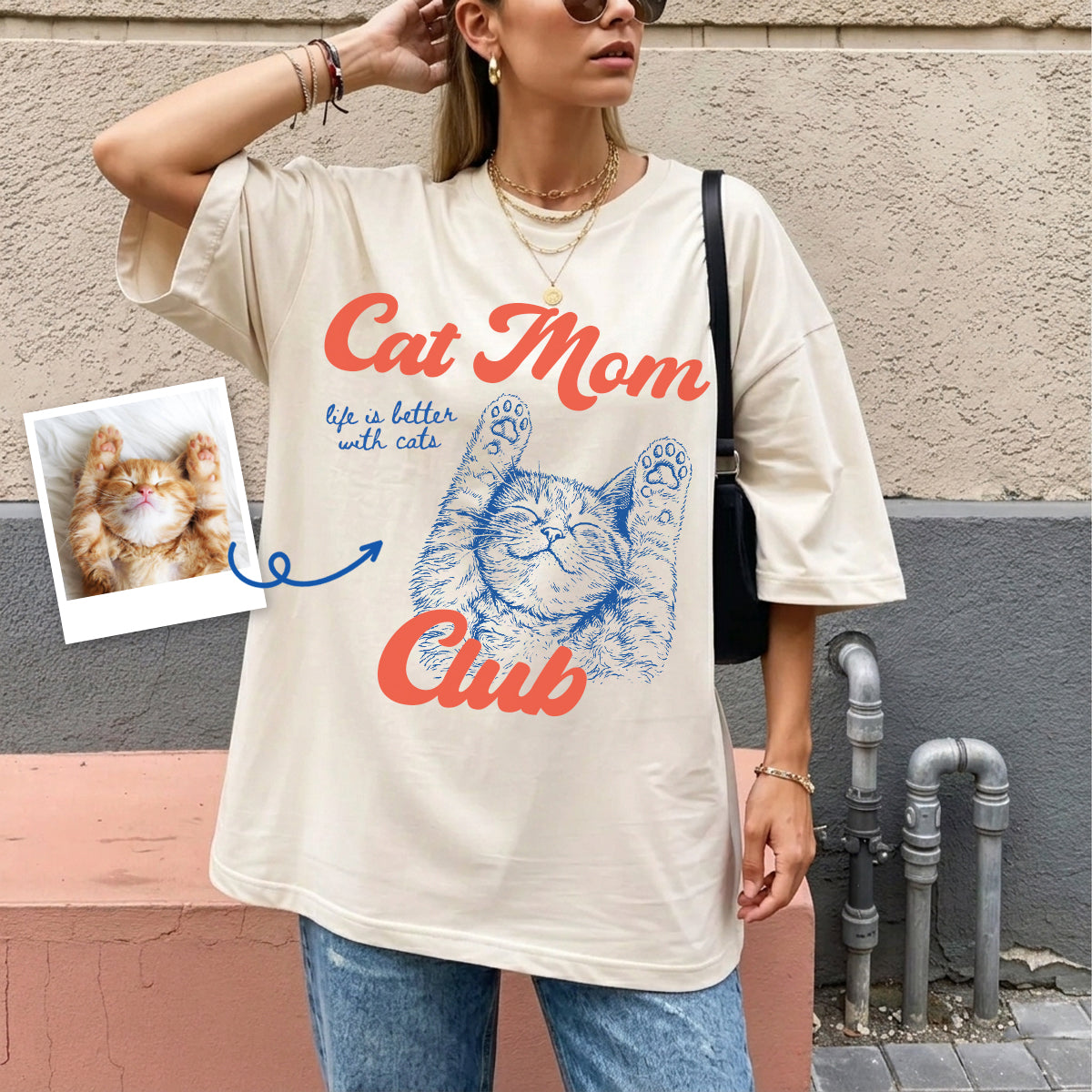 Cat Mom Dog Mom Club - Personalized Shirt Gift For Cat Mom, Funny Dog Cat Shirt, Dog Cat Lover Shirt, New Dog Cat Mom Shirt, Fur Mama