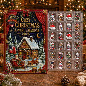 Our Family Christmas Advent Calendar - 24 Day Spirits Countdown, Acrylic Charms Blind Box - Gift For Family