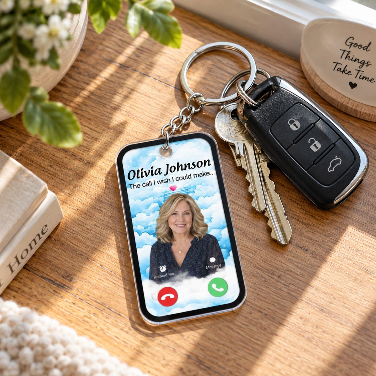 The Call I Wish I Could Take Memorial Sympathy Gift Remembrance Keepsake Photo Inserted - Personalized Acrylic Keychain