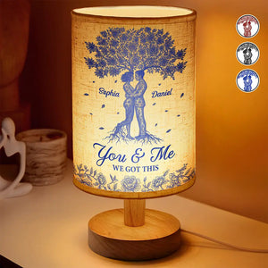 Toile De Jouy Couple You And Me We Got This - Personalized Fabric Lamp