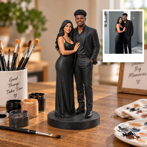 Custom Couple Figurine From Photo, Personalized 3D Statue, Wedding Anniversary Gift