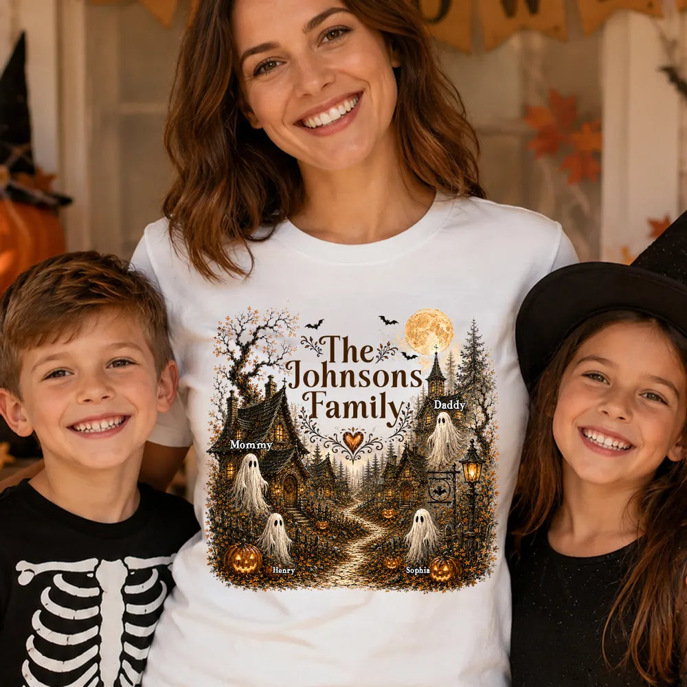 Haunted Village Halloween Family - Personalized Shirt - Halloween Gift For Family