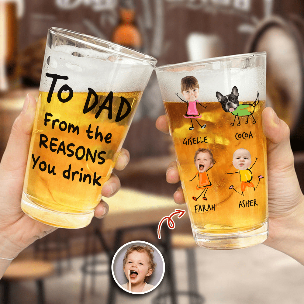 From The Reasons You Drink - Personalized Beer Glass