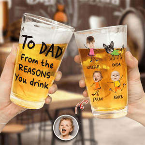 From The Reasons You Drink - Personalized Beer Glass