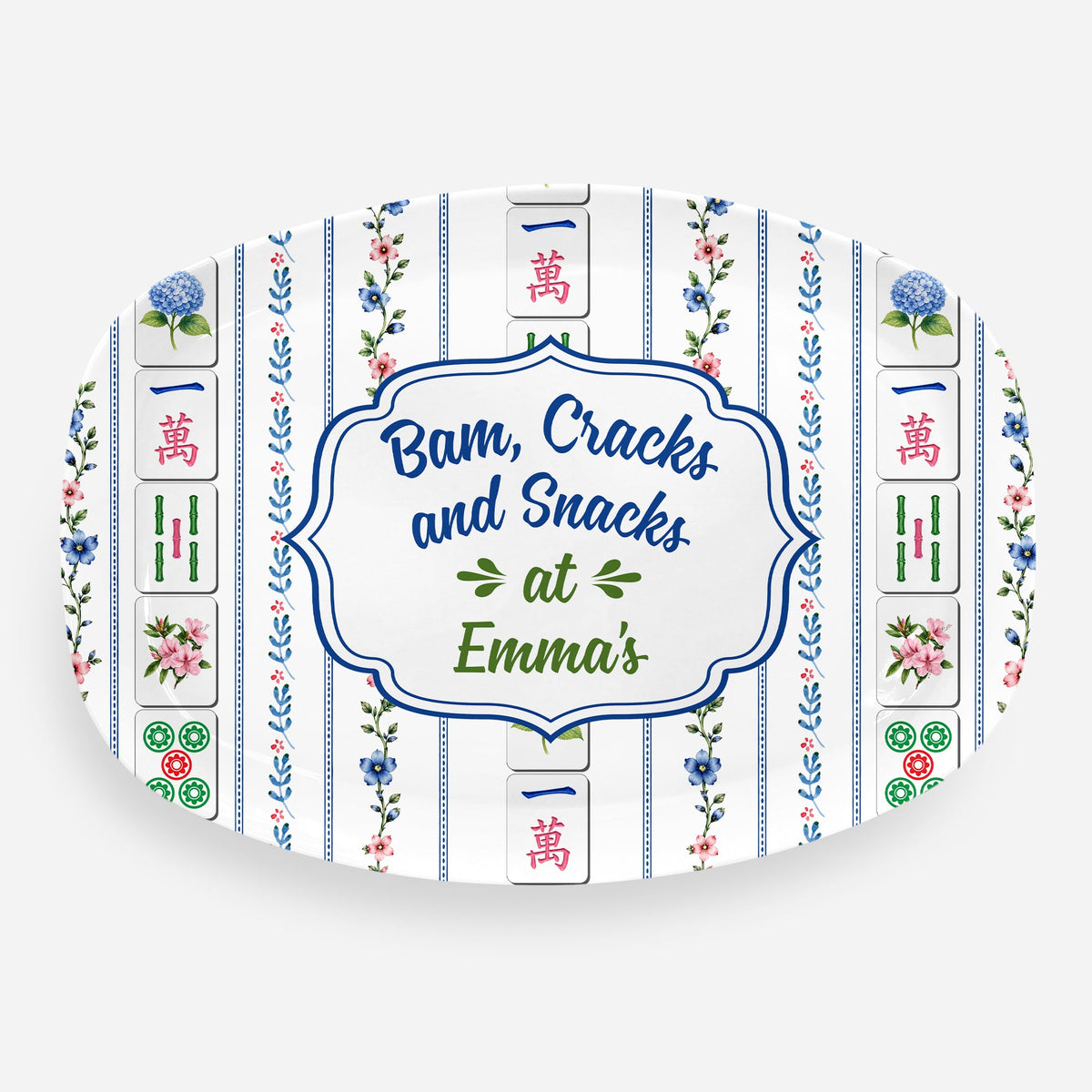 Bams Craks & Snacks Grill Plate - Personalized Mahjong Gifts for Friends