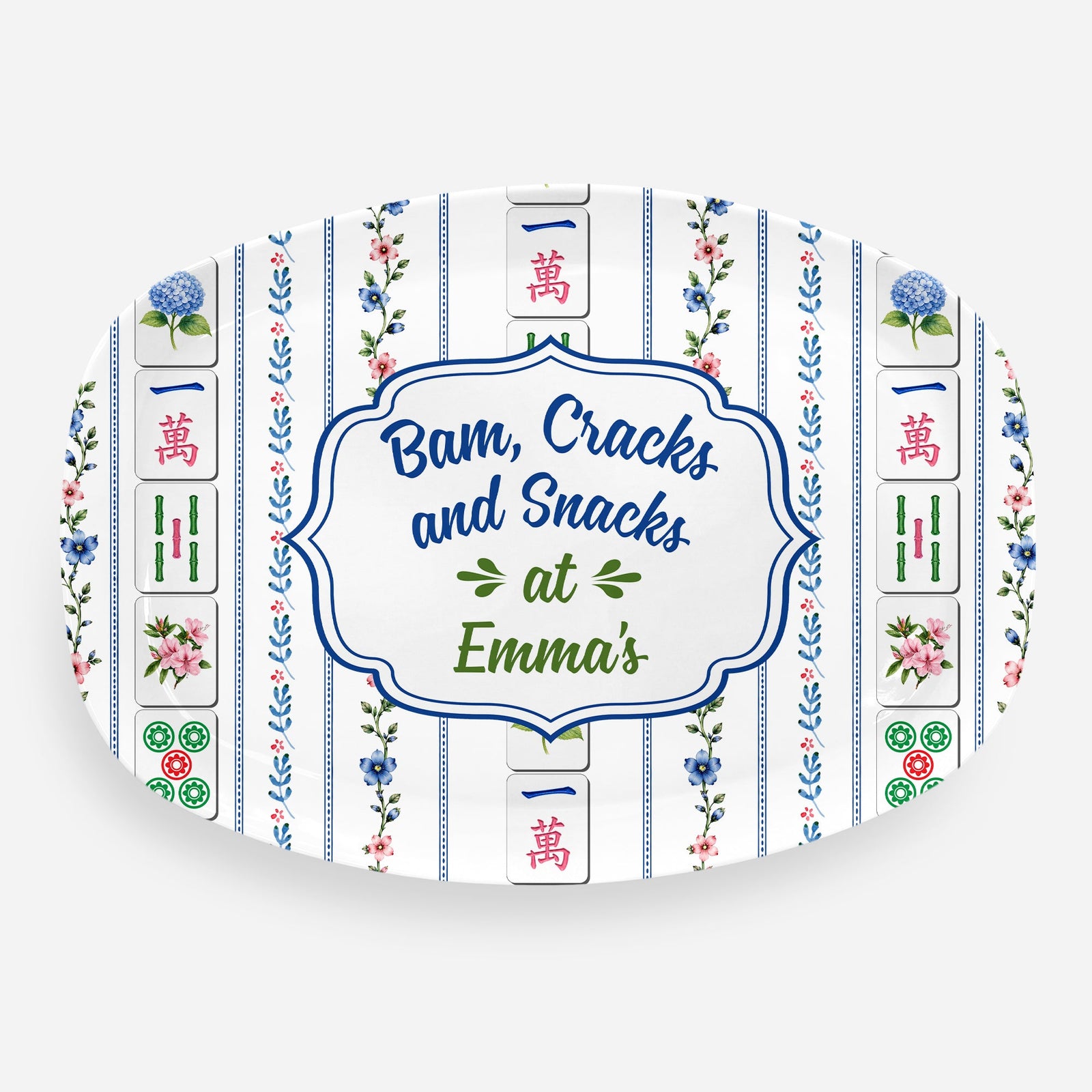 Bams Craks & Snacks Grill Plate - Personalized Mahjong Gifts for Friends