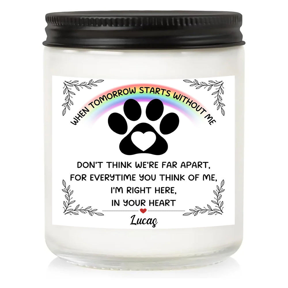 Memorial Gifts for Loss of Dog, Pet Loss Gifts, Sympathy Candle for Cats Dog Passing Away, Rainbow Bridge, Bereavement Remembrance Grief Condolence for Pet Lovers
