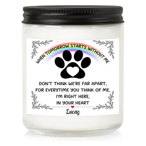Memorial Gifts for Loss of Dog, Pet Loss Gifts, Sympathy Candle for Cats Dog Passing Away, Rainbow Bridge, Bereavement Remembrance Grief Condolence for Pet Lovers