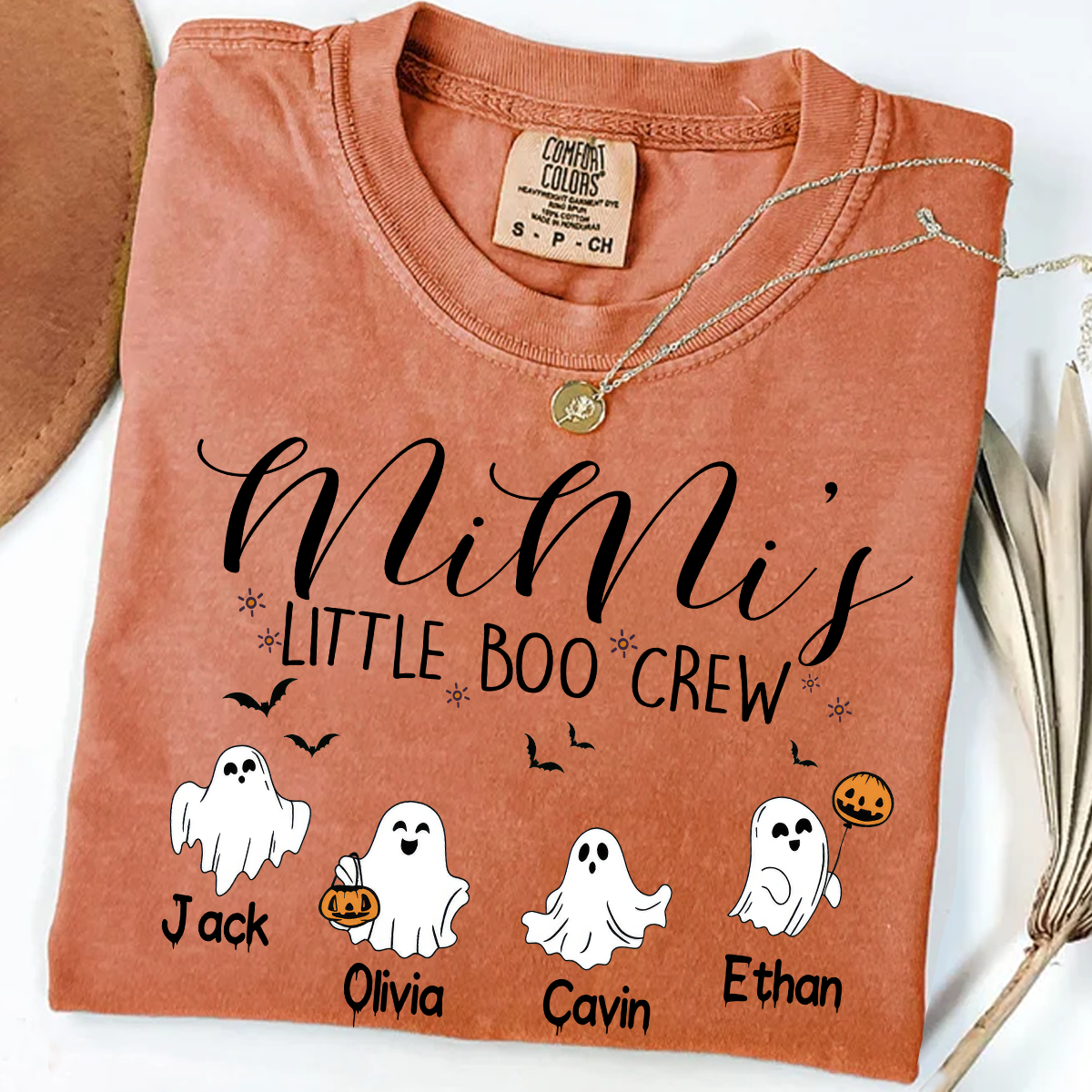 Custom Halloween Grandma Shirt, Grandma Boo Crew Shirt, Grandma's Bootiful Crew Shirt