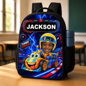 Driven To Explore - Custom Photo Kids Backpack - Personalized Back To School Gifts For Kids
