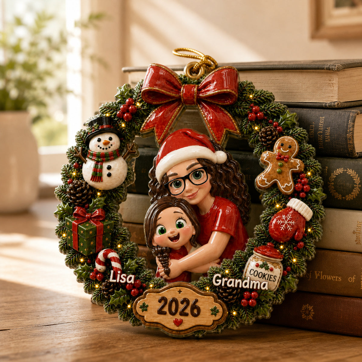 Trending Cute Grandma Grandkid - Real 3D Raised Ornament