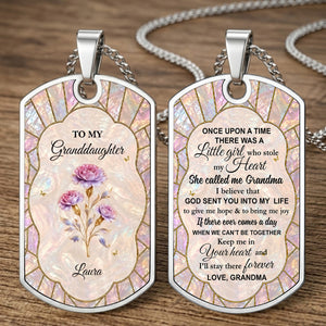 To My Granddaughter Personalized Keychain - Gift For Granddaughter and Birds lovers