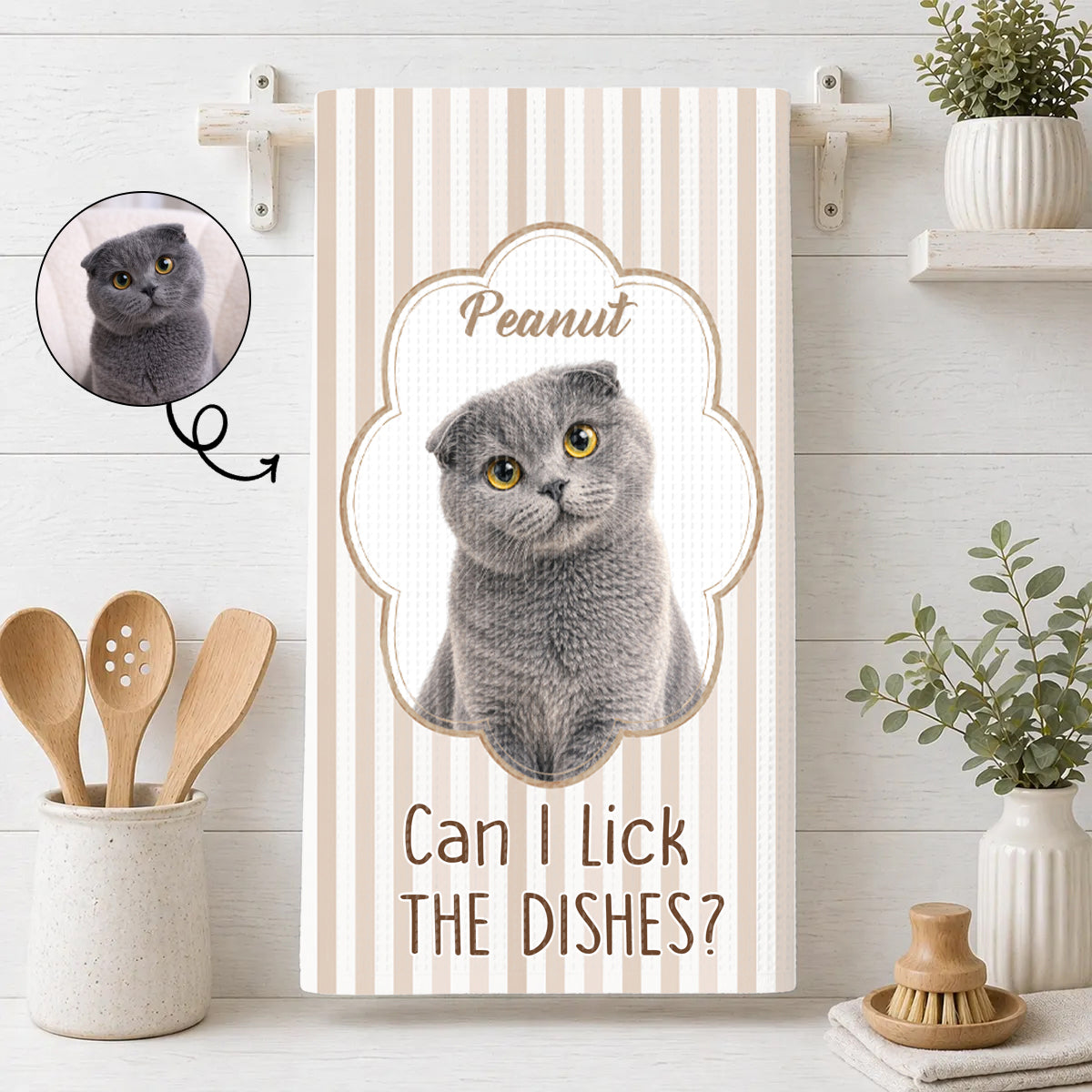 If It Hits The Floor It's Mine Dog Cat - Personalized Kitchen Towel