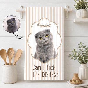 If It Hits The Floor It's Mine Dog Cat - Personalized Kitchen Towel