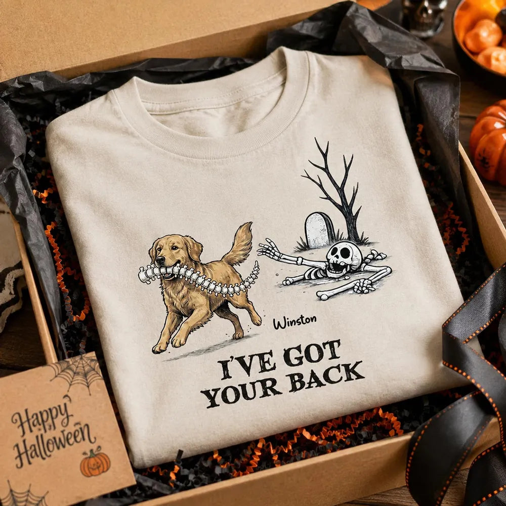 I've Got Your Back Custom Photo Dog Stealing Backbone - Personalized Shirt