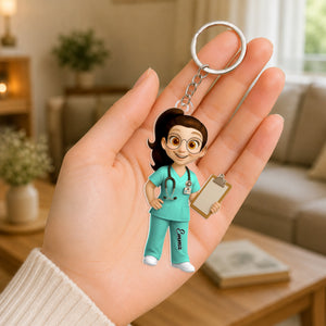 To My Favorite Nurse, Personalized Acrylic Keychain, Gift For Nurses