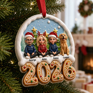 Family 2026 - My Family Christmas - Real 3D Ceramic Ornament