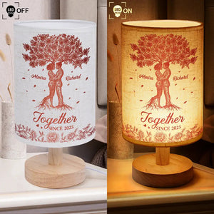 Toile De Jouy Couple You And Me We Got This - Personalized Fabric Lamp