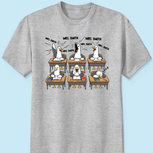 Funny Seagull Teacher - Personalized Shirt - Back To School Gift