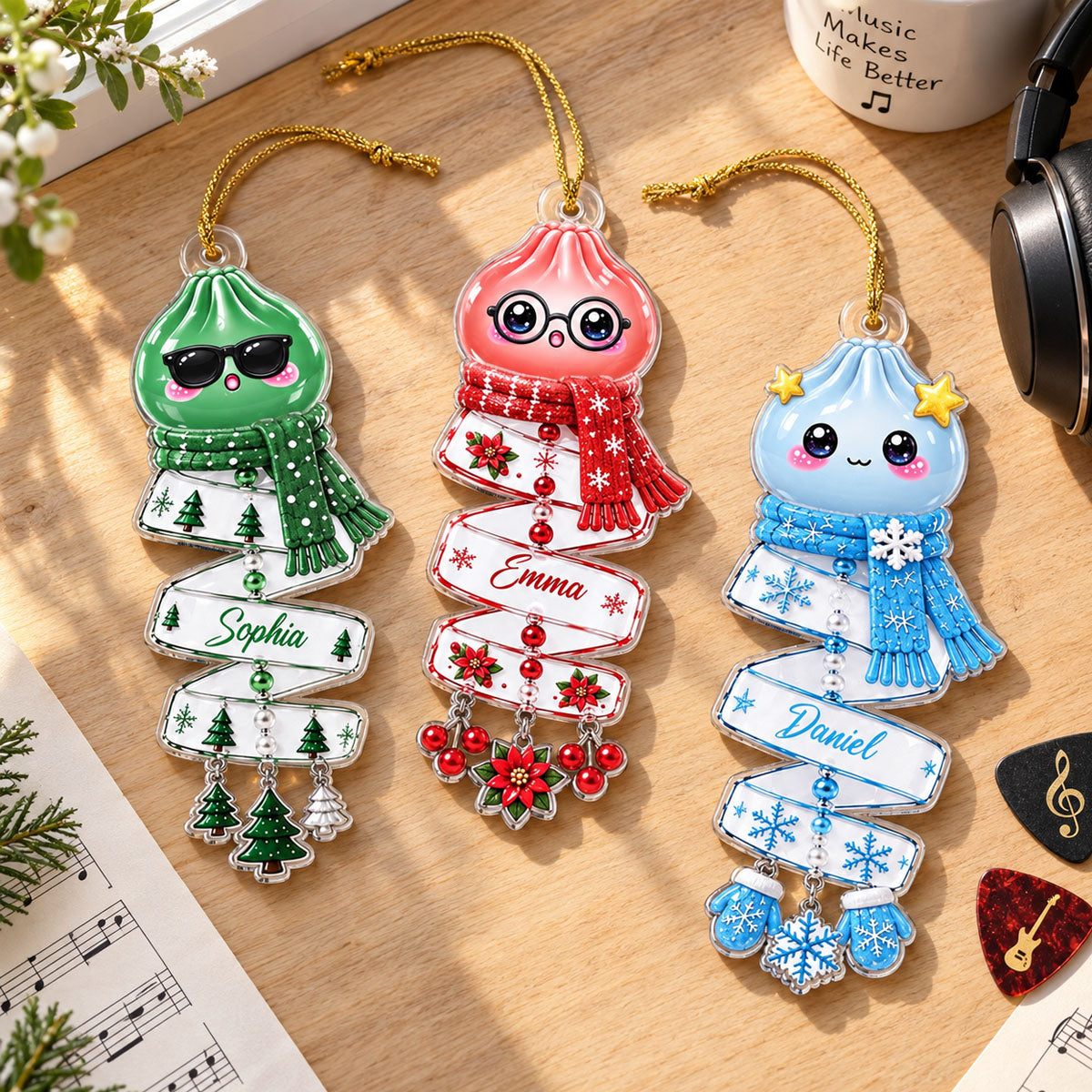 Dumpling Acrylic Ornament - Personalized Christmas Ornaments