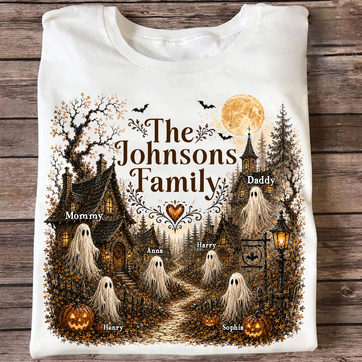 Haunted Village Halloween Family - Personalized Shirt - Halloween Gift For Family