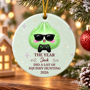 Cute Gift For Kids 2026 Cute Dumpling Squishy Hunter - Personalized Ornament