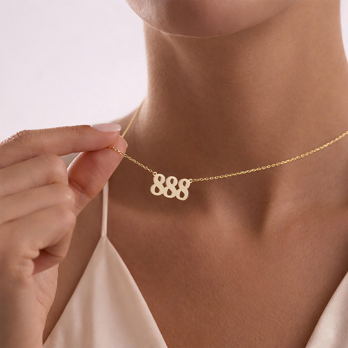 Angel Number Necklace, Good Luck Pendant, Custom Numerology Charm, Lucky Number Jewelry, Protection Gift Necklace
