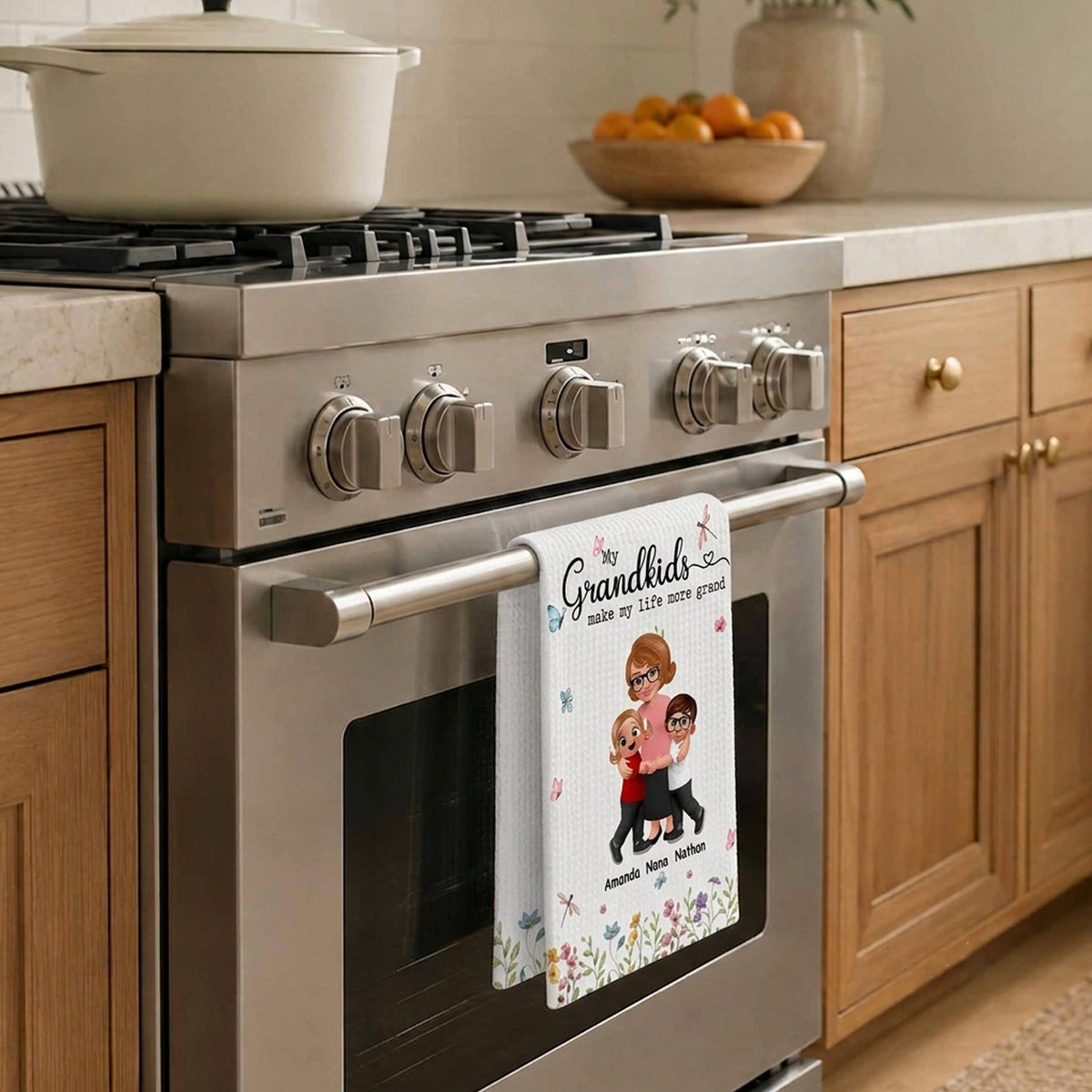 Make Life More Grand With Lovely Kids - Personalized Custom Kitchen Towel