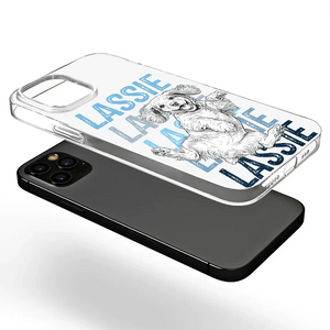Custom Photo Pencil Sketch Art Dog Cat With Colorful Texts - Personalized Phone Case