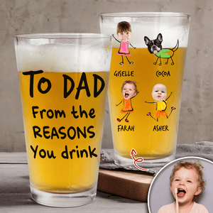 From The Reasons You Drink - Personalized Beer Glass