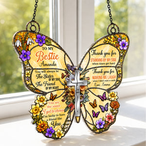 To My Bestie You Are The Sister Of My Soul | Personalized Acrylic Suncatcher