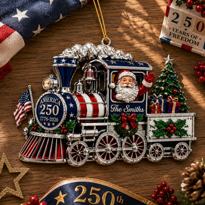 Anniversary Usa Christmas Ornament 2026 - Real 3D Raised Ornament