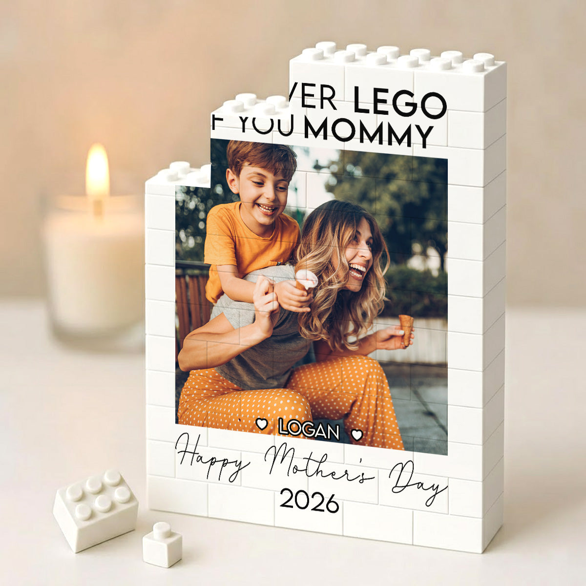 Personalized Mother's Day Gift For Mom, Custom Photo Building Block, Mommy And Me Puzzle Block, Custom Brick Figures from Photo, Gamer Mom