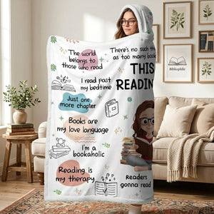 Custom Affirmation Snuggle Blanket, Hoodie Blanket - Personalized Christmas Bookish Gifts For Book Lovers