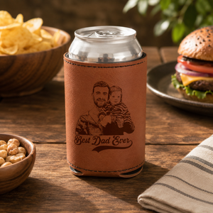 Custom Photo Dad Can Cooler, Best Dad Ever Can Cooler, Custom Cooler Gift For Husband, Gift for Papa Grandpa, Dad Birthday Gifts from Kids